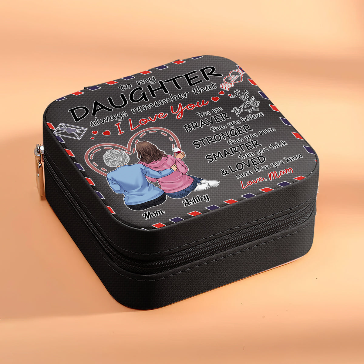 To My Daughter - Personalized Mother Jewelry Box