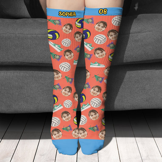 Ich würde lieber Volleyball spielen – personalisierte Volleyballsocken