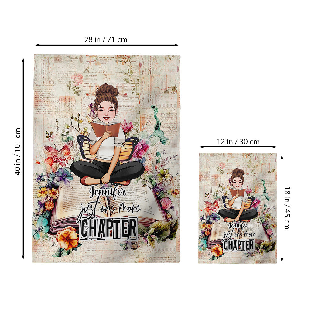 Just One More Chapter - Personalized Book Garden Flag