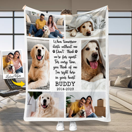 Je suis tout près de ton cœur - Couverture personnalisée pour chien