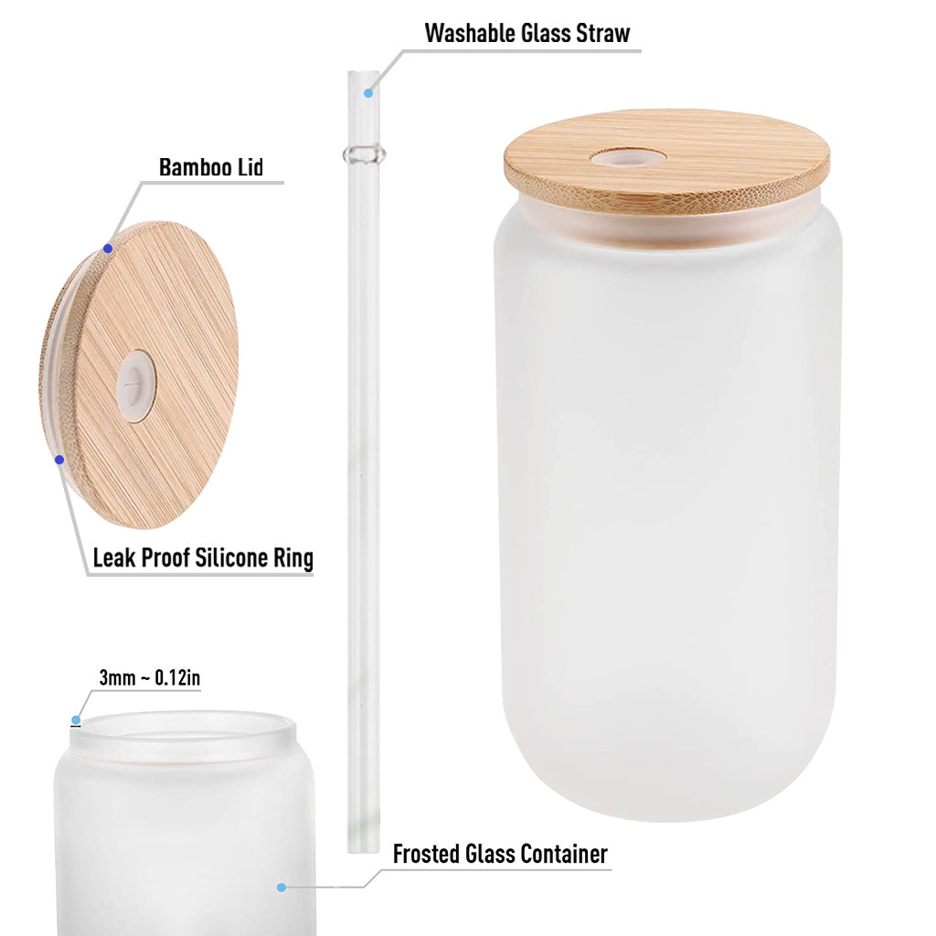 Love Sewing - Personalized Sewing Can Glass