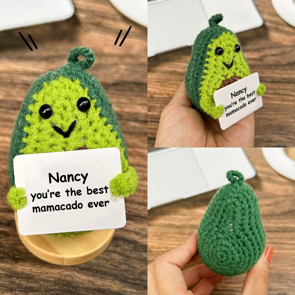 Best Mamacado Ever - Personalized Pregnancy Hand Knitted Figurine