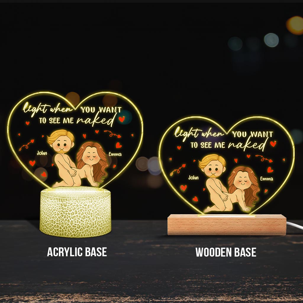 Light This - Personalized Couple Shaped Plaque Light Base