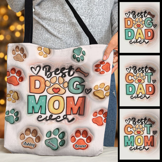 Best Dog Mom Ever - Gift for dog lovers, cat lover - Personalized Tote Bag
