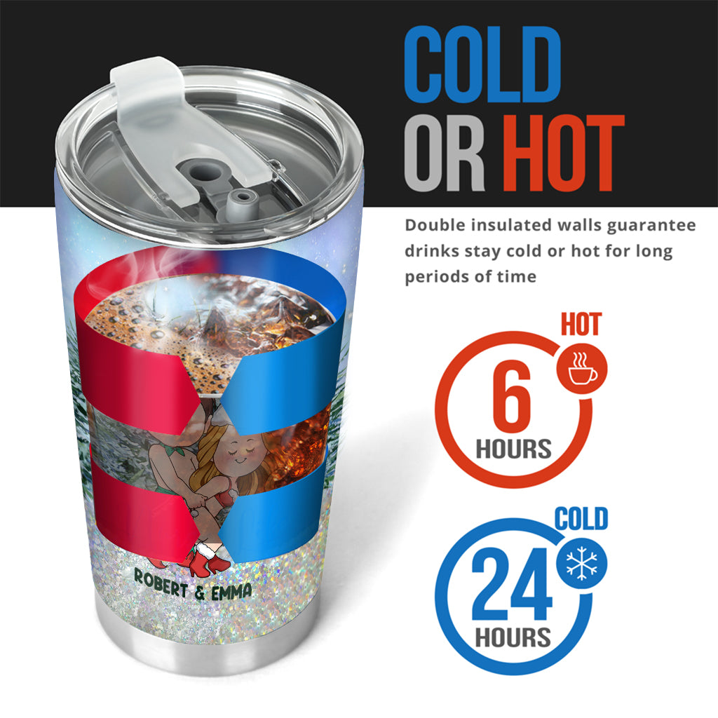 Always Happy To Be Behind You - Personalized Couple Tumbler