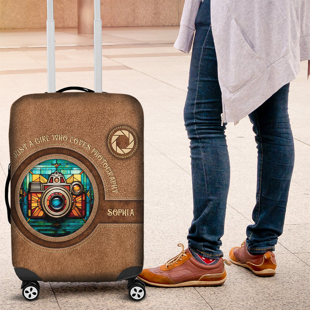 Just A Girl Who Loves Photography - Personalized Photography Luggage Cover
