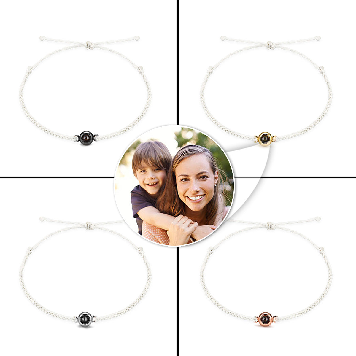 Bracelet de projection personnalisé « J’aime mon fils »