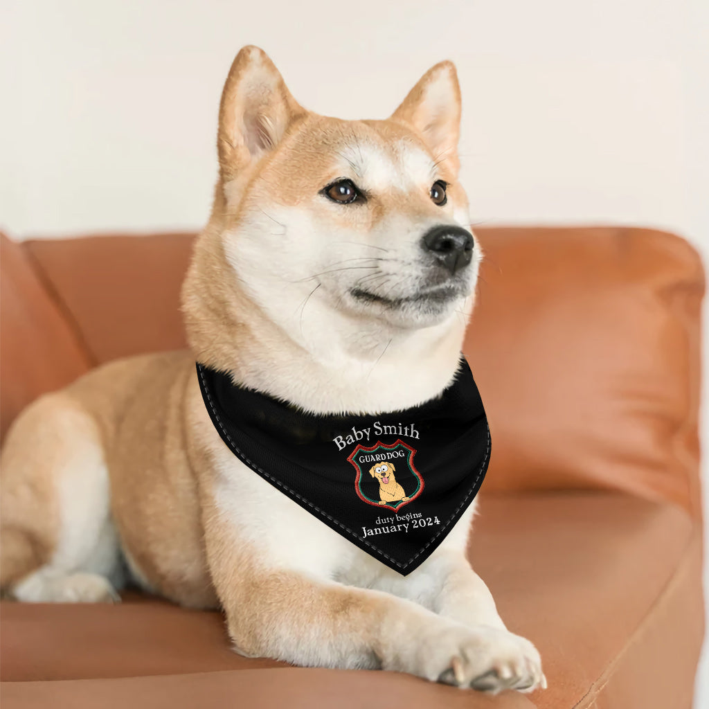 Guard Dog - Gift for dog lover, cat lover - Personalized Pet Bandana
