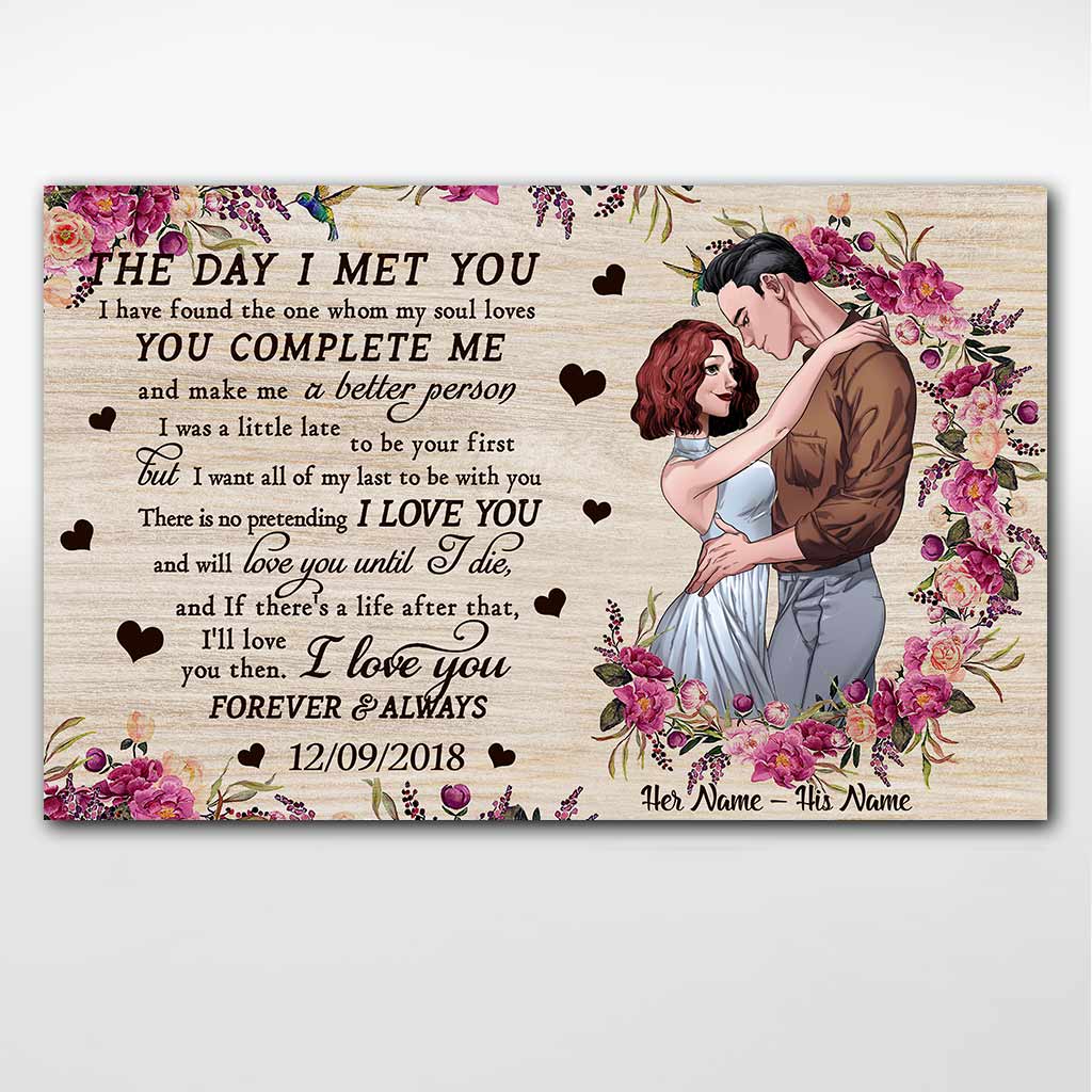 The Day I Met You - Personalized Couple Poster