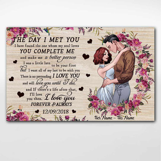 The Day I Met You - Personalized Couple Poster