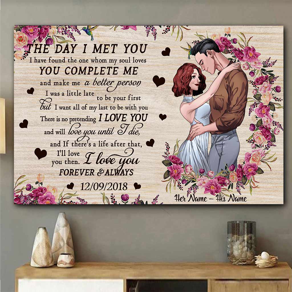 The Day I Met You - Personalized Couple Poster