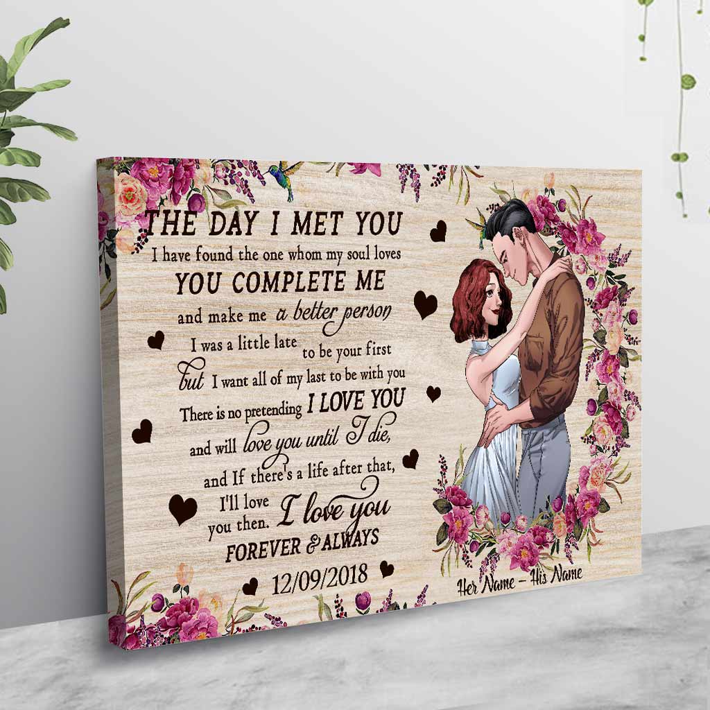 The Day I Met You - Personalized Couple Poster