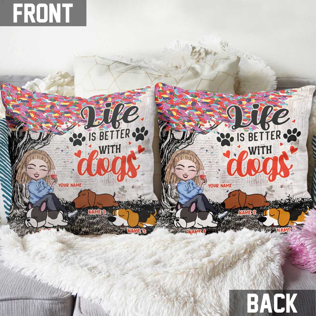 I Have Plans With My Dogs - Personalized Throw Pillow