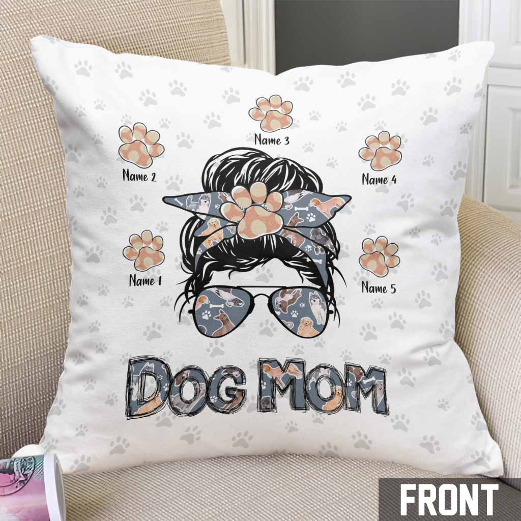 Love Being A Dog Mom - Personalized Dog Throw Pillow