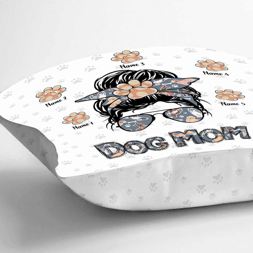 Love Being A Dog Mom - Personalized Dog Throw Pillow