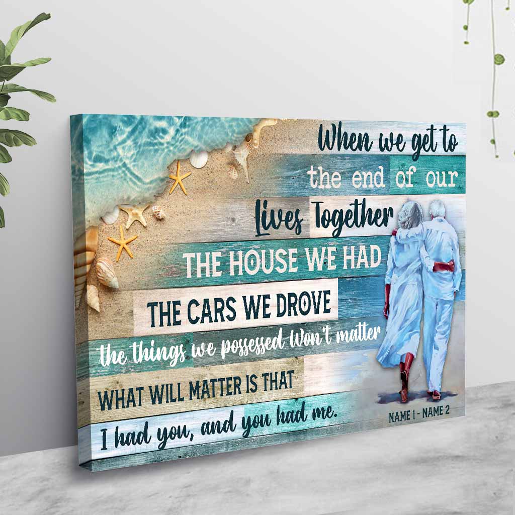 I Love You To The Moon And Beach - Personalized Couple Poster