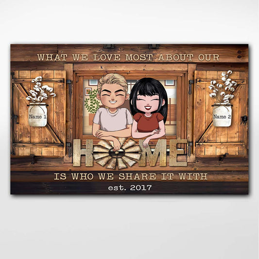 Home Is Wherever I'm With You - Personalized Couple Poster