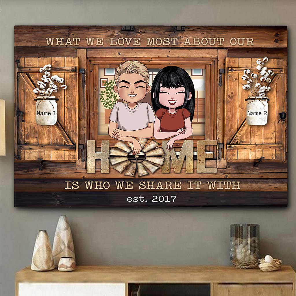 Home Is Wherever I'm With You - Personalized Couple Poster