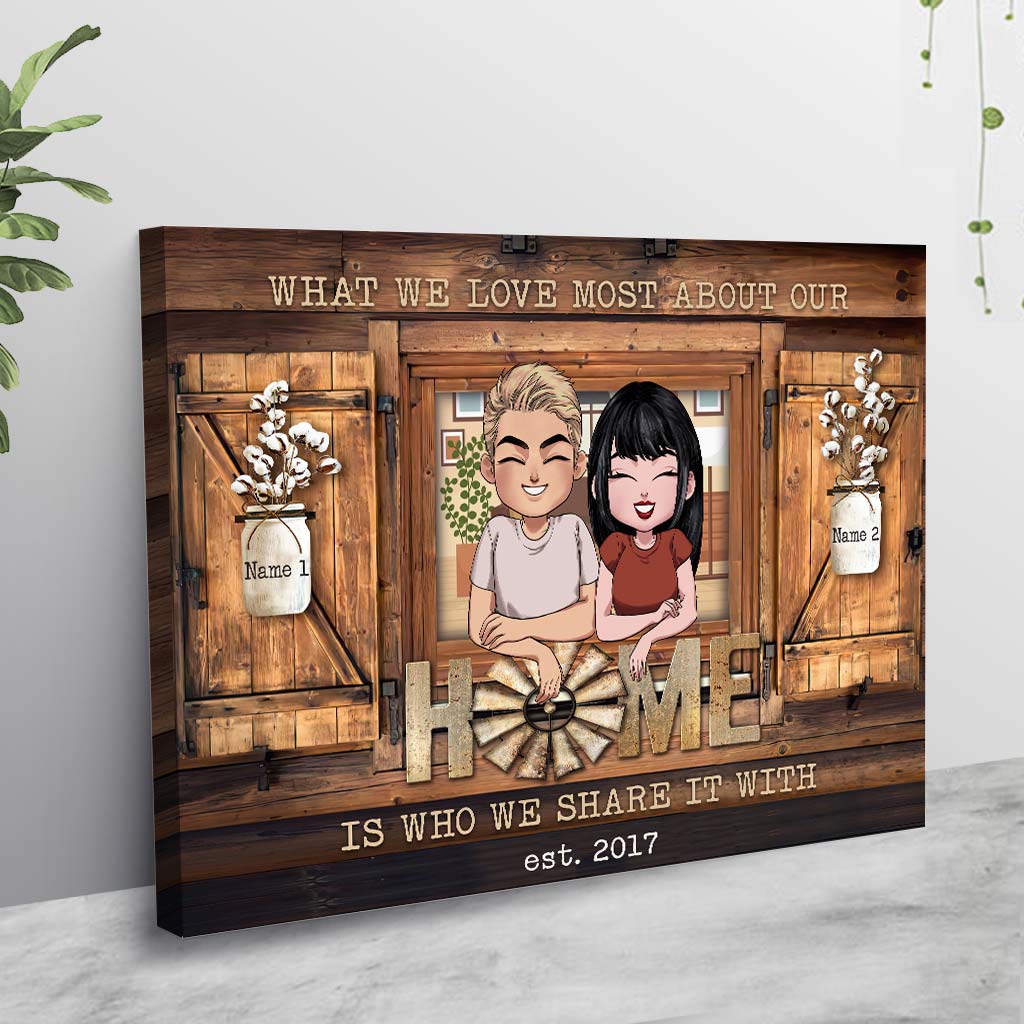 Home Is Wherever I'm With You - Personalized Couple Poster