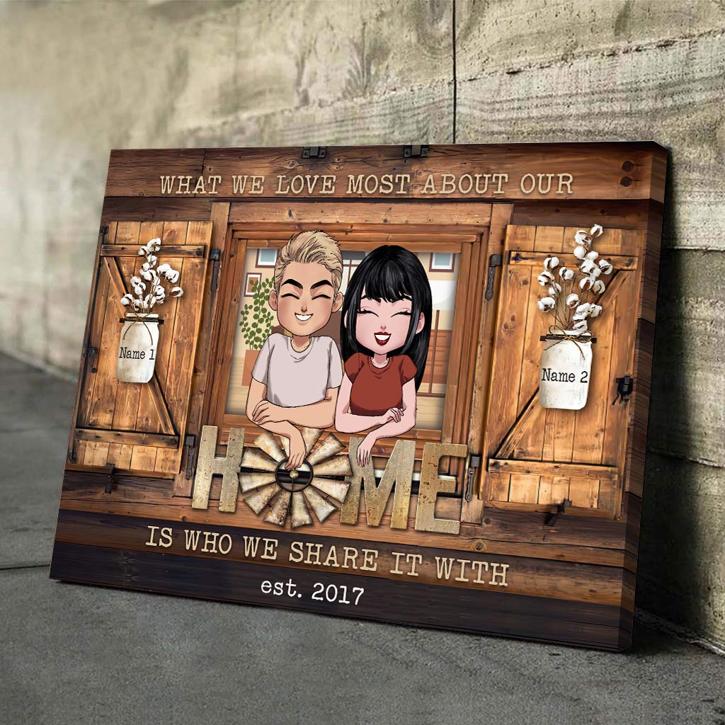 Home Is Wherever I'm With You - Personalized Couple Poster