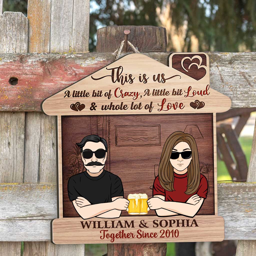 This Is Us - Personalized Couple Wood Sign
