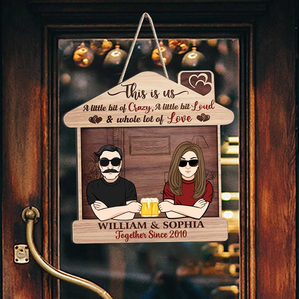 This Is Us - Personalized Couple Wood Sign