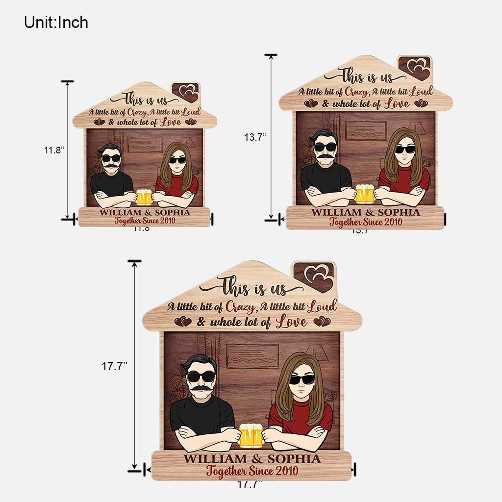 This Is Us - Personalized Couple Wood Sign