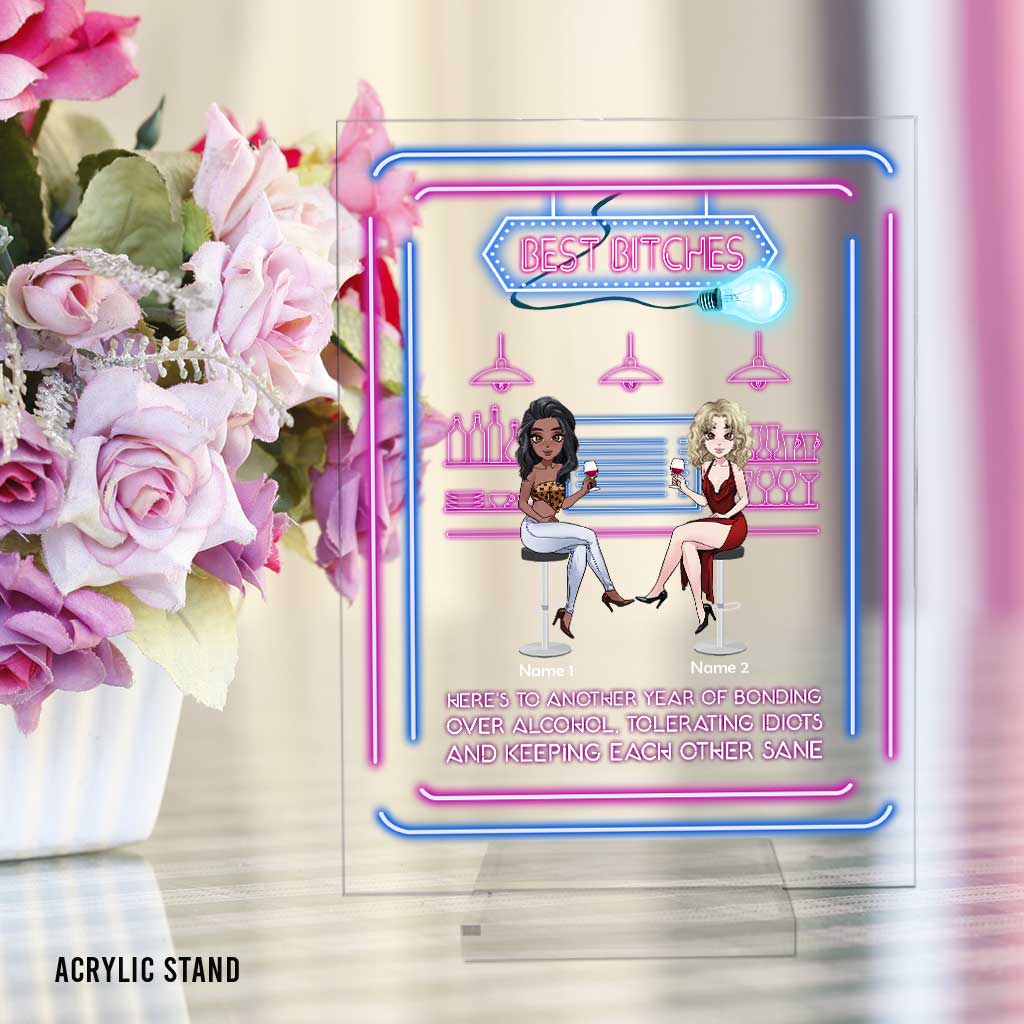 Drunk Bestie - Personalized Bestie Transparent Acrylic Plaque