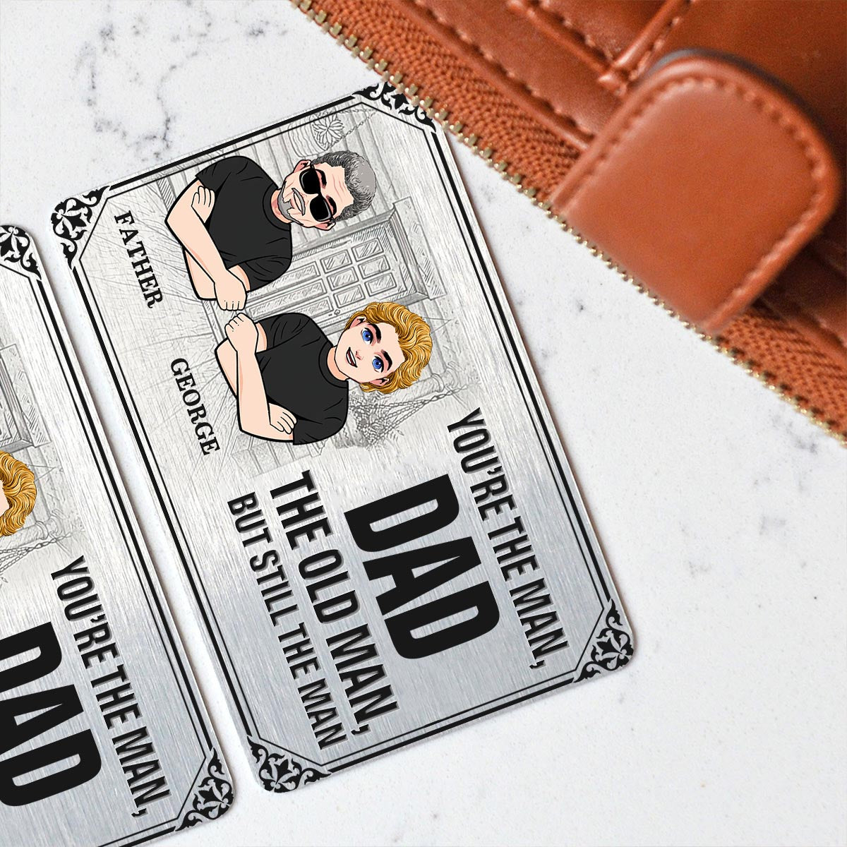You're The Man - Gift for dad, grandpa, uncle, husband - Personalized Wallet Insert Card