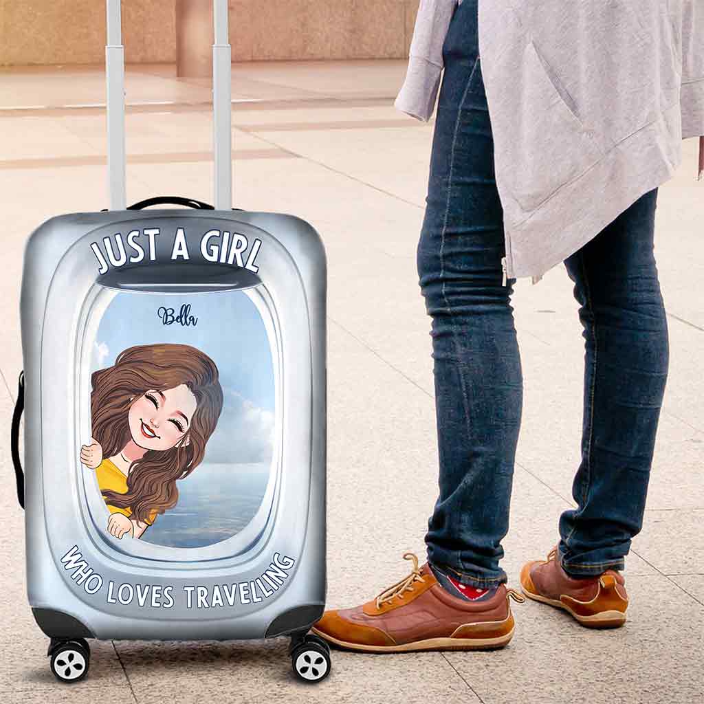 Just A Girl Who Loves Traveling - Personalized Travelling Luggage Cover