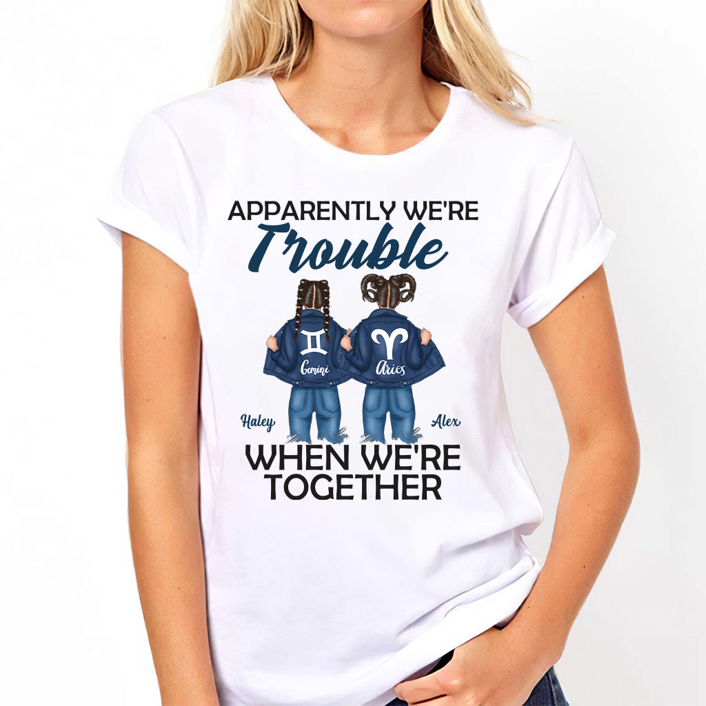 Trouble Together - Personalized Bestie T-shirt And Hoodie