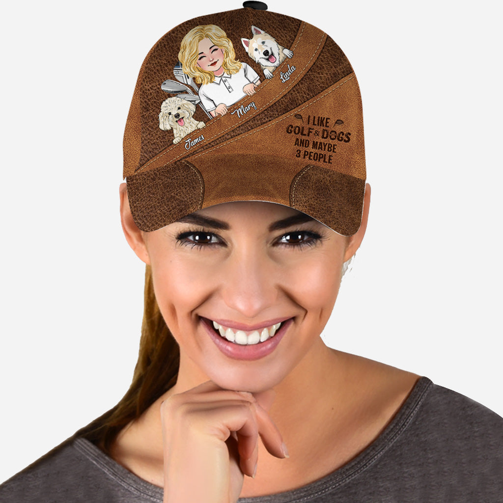 I Like Golf And Dogs And Maybe 3 People - Personalized Golf Classic Cap