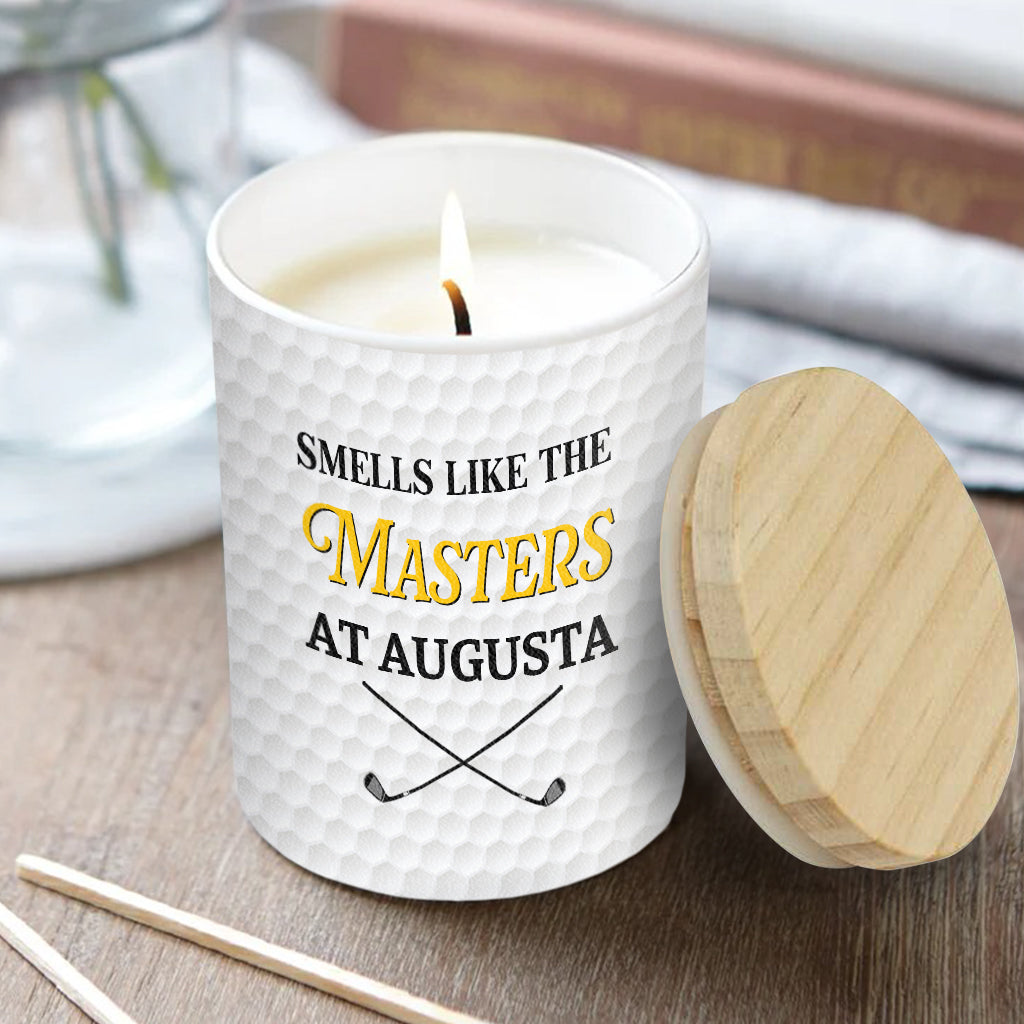 Smells Like The Masters - Personalized Golf Candle With Wooden Lid