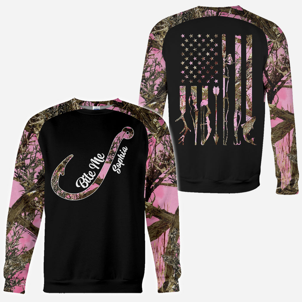 Fishing Girl - Personalized Fishing All Over Shirt