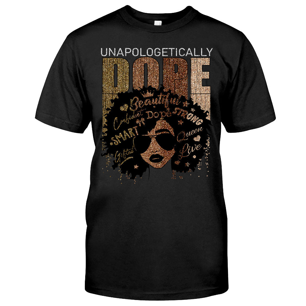 Reine Noire - T-shirt et sweat à capuche afro-américains avec imprimé à paillettes imitation 1121