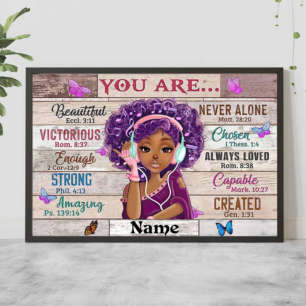 Tu es magnifique - Affiche afro-américaine personnalisée 112021