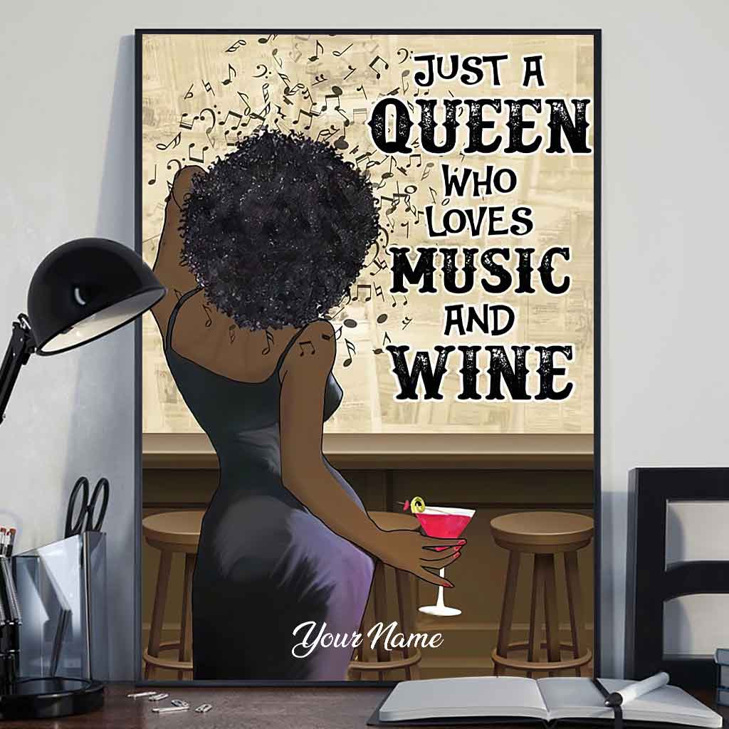Black Queen - Personalized African American Poster 1121