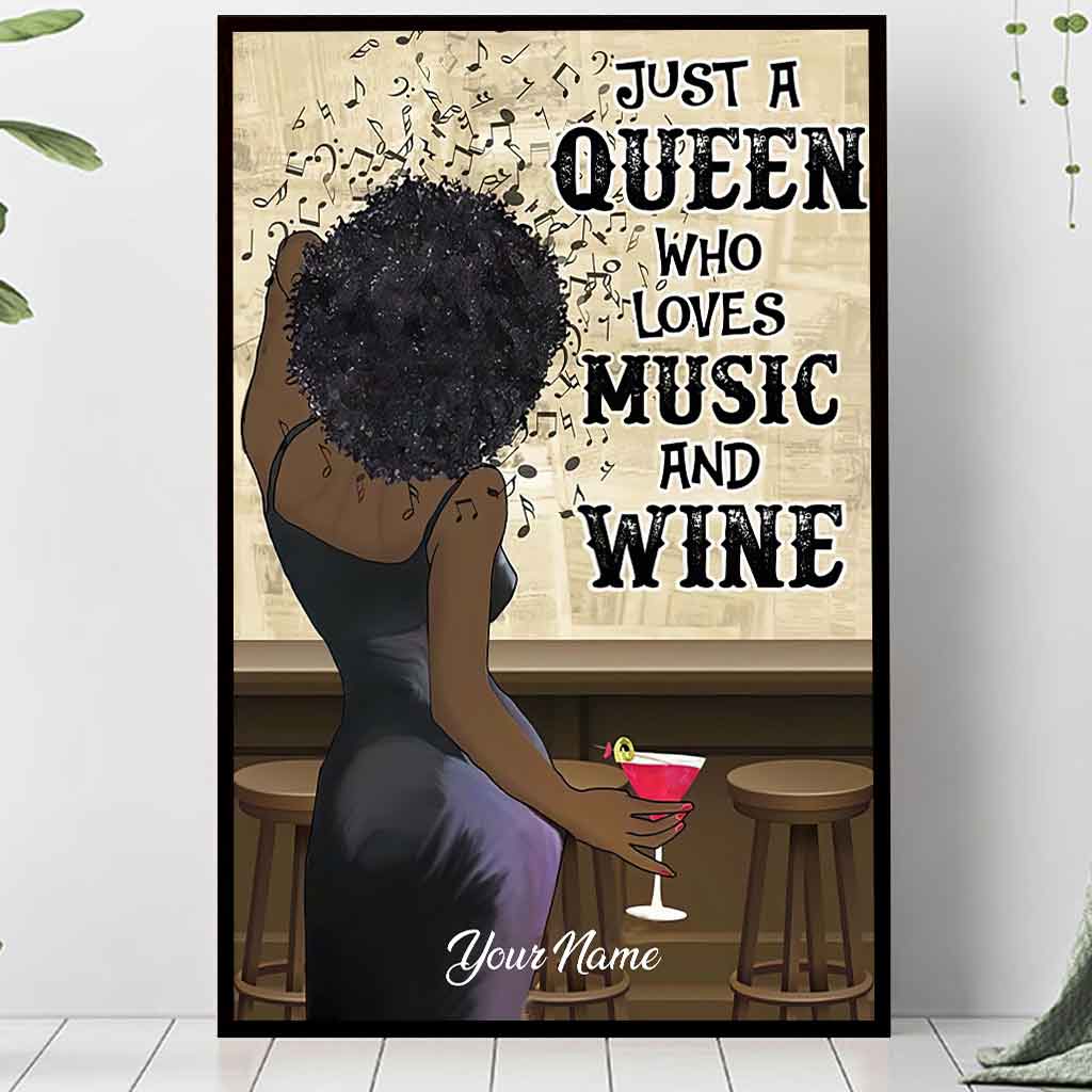 Black Queen - Personalized African American Poster 1121