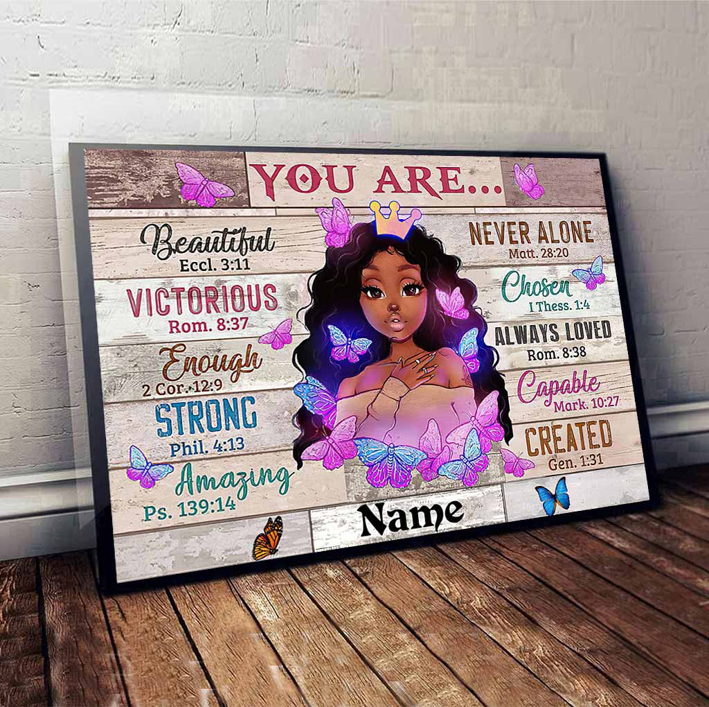 Du bist schön – Personalisiertes Poster für Afroamerikanerinnen 112021