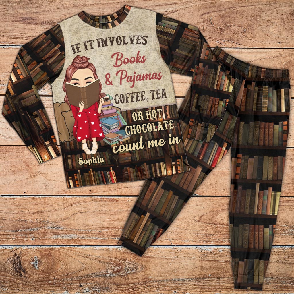 If It Involves Books And Pajamas - Personalized Book Pajamas Set