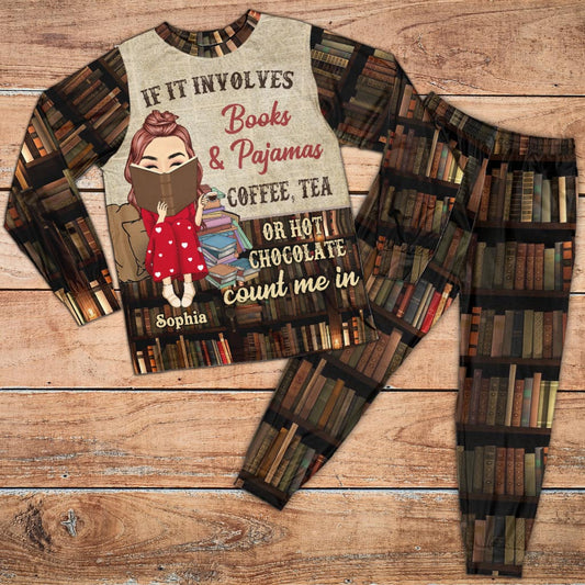 If It Involves Books And Pajamas - Personalized Book Pajamas Set