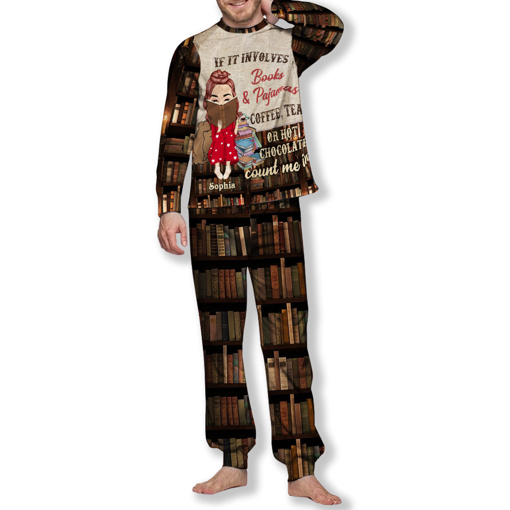 If It Involves Books And Pajamas - Personalized Book Pajamas Set