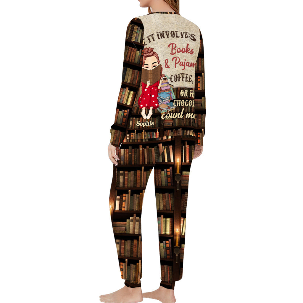 If It Involves Books And Pajamas - Personalized Book Pajamas Set
