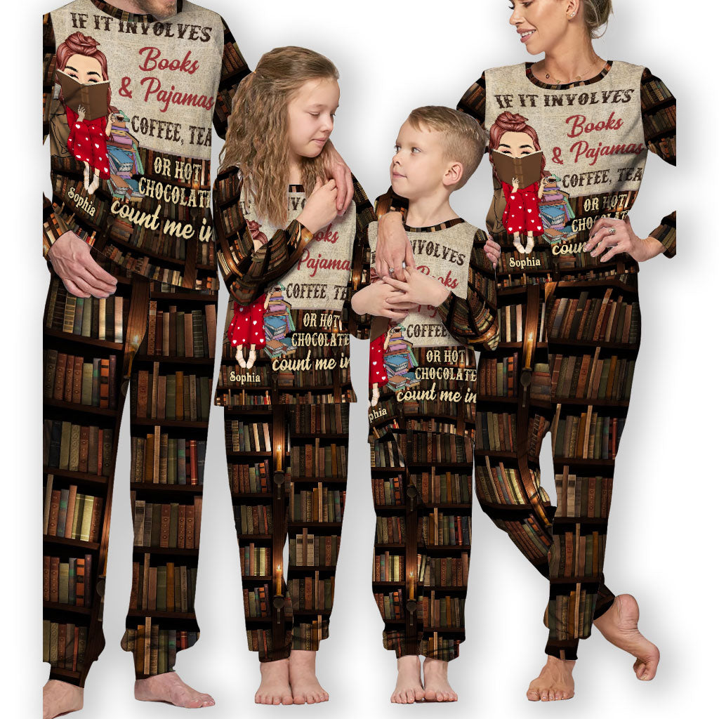 If It Involves Books And Pajamas - Personalized Book Pajamas Set