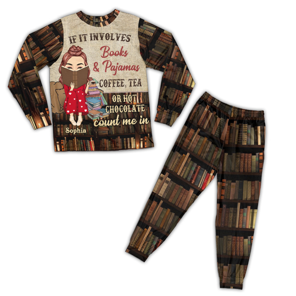 If It Involves Books And Pajamas - Personalized Book Pajamas Set