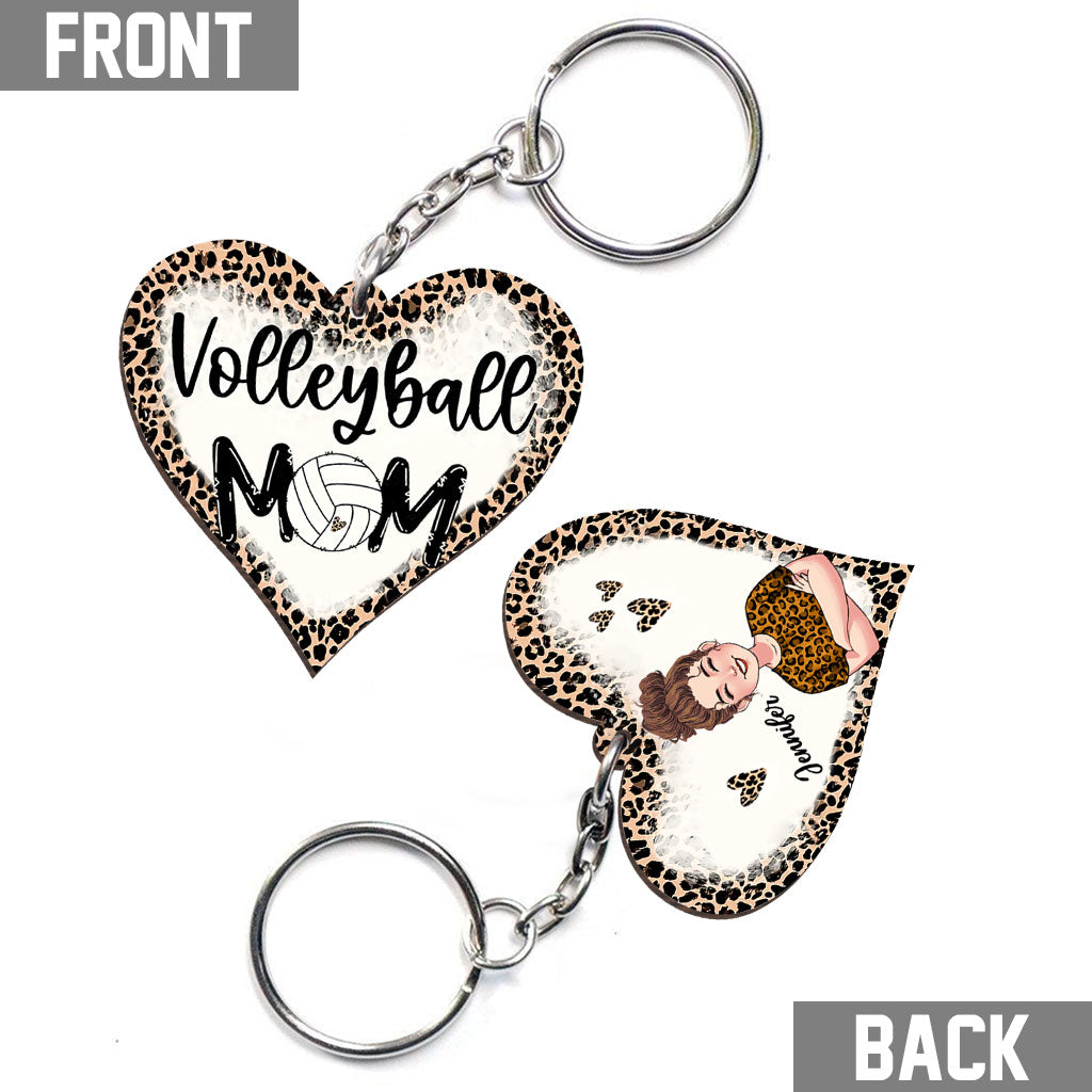 Volleyball Mom - Personalized Volleyball Keychain