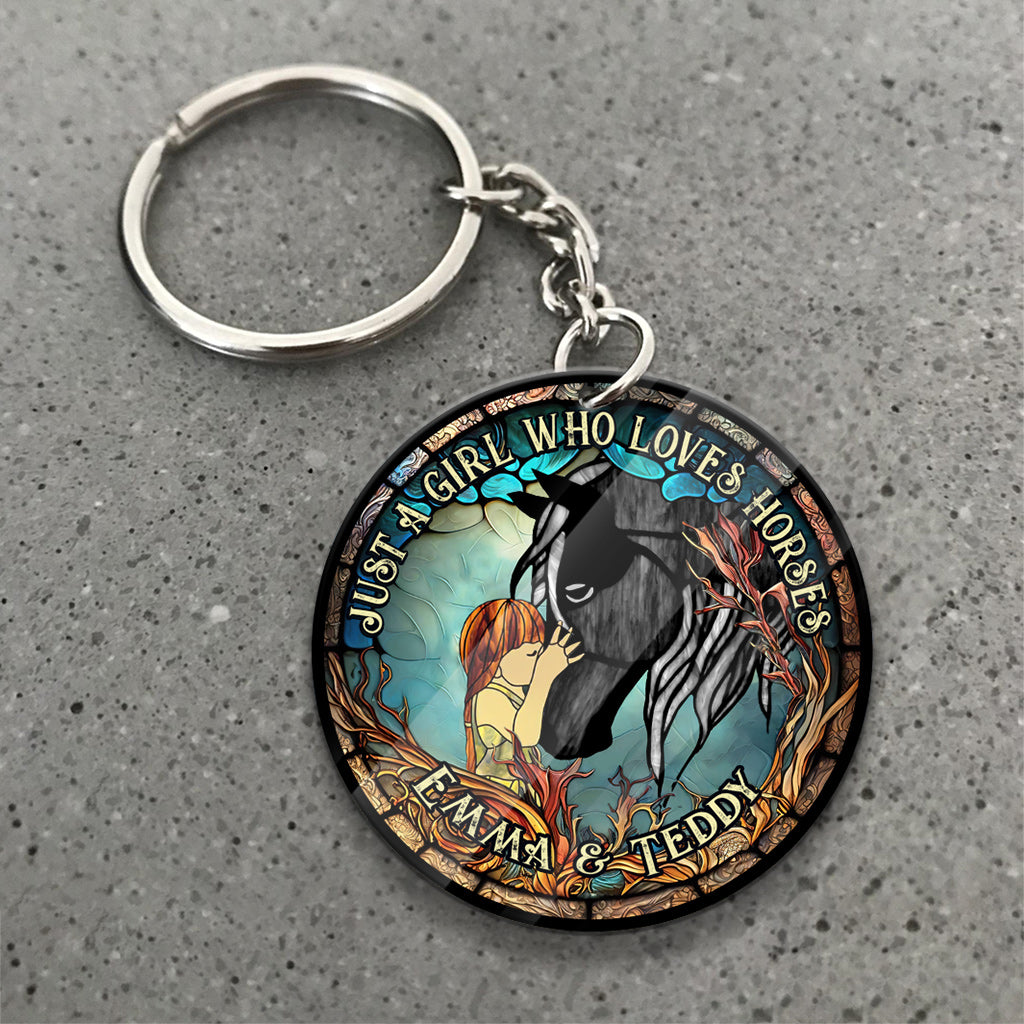 Just A Girl Who Loves Horses - Personalized Horse Keychain