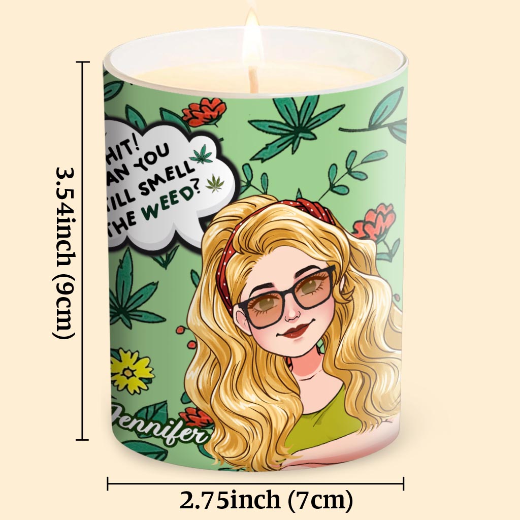 Could Be Make Up Could Be Weed - Personalized Weed Candle With Wooden Lid
