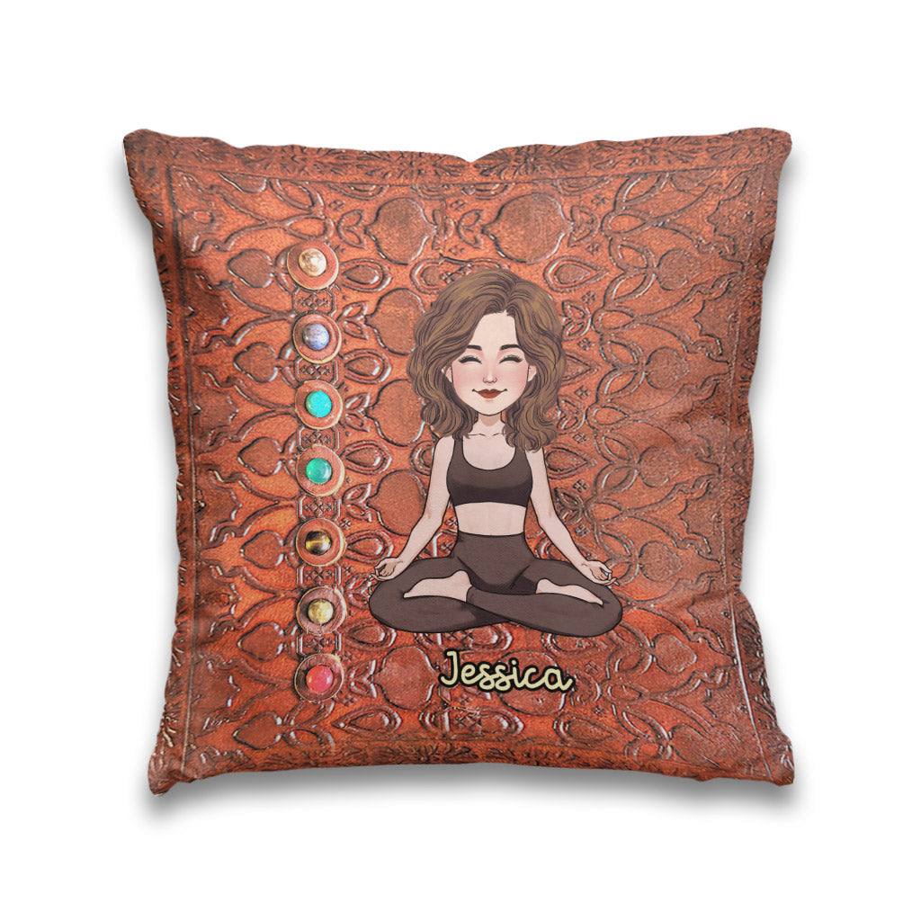 Namaste - Coussin décoratif de yoga personnalisé