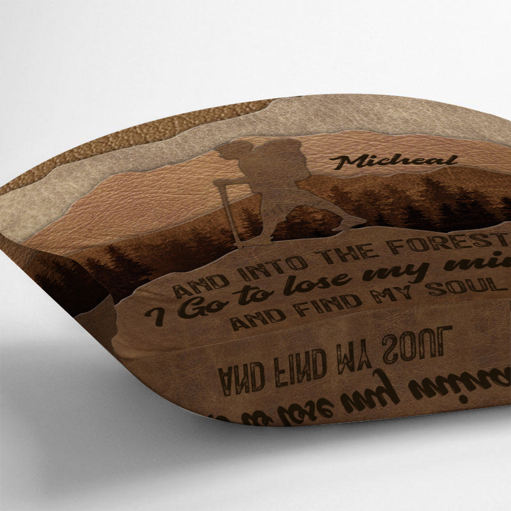 Und hinein in den Wald gehe ich - Personalisiertes Wanderkissen